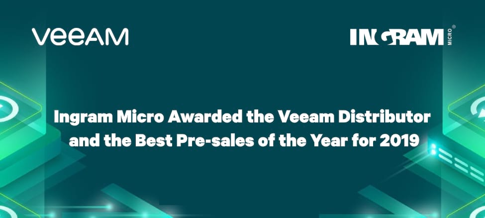Ingram Micro Hong Kong is awarded the Veeam Distributor and the Best Performance Pre-sales of the Ye